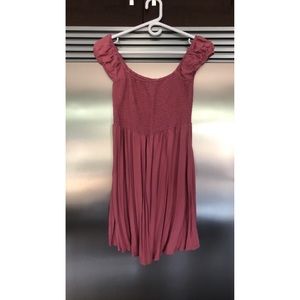 (SOLD) Rosey mauve ruffle dress